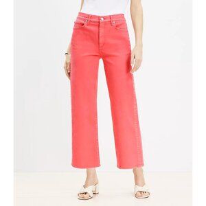 NWT Womens Size 6 6x27 1/2 Ann Taylor LOFT High Rise Wide Leg Crop Jeans NEW
